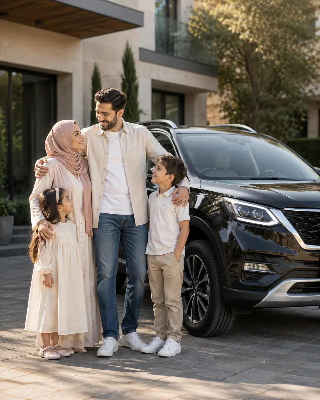 Family who financed their car the halal way with clear, interest-free pricing